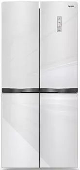 Холодильник Side by Side Ginzzu NFI-4414 белое стекло