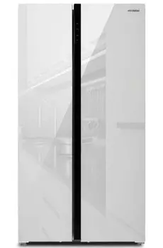 Холодильник Side by Side Hyundai CS6503FV белое стекло
