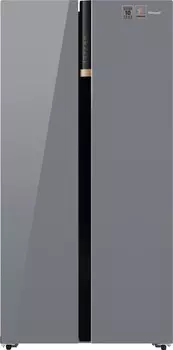 Холодильник Side by Side Weissgauff WSBS 590 NoFrost Inverter Premium Dark Grey Glass