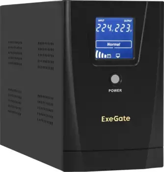 Источник бесперебойного питания EXEGATE SpecialPro Smart LLB-2000.LCD.AVR.2SH.RJ.USB (EX292632RUS)