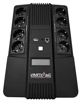 Источник бесперебойного питания Импульс Мастер 1000 черный (MT10201)