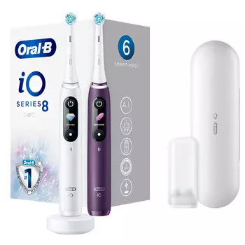 Электрическая зубная щётка Oral-B IO S8 DUO white/purple