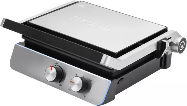 Электрогриль Hyundai HYG-4046 черный/серебристый