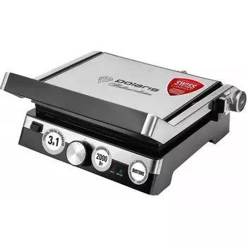 Электрогриль Polaris PGP 1902 серебристый