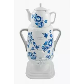 Электросамовар Добрыня DO-415 белый гжель