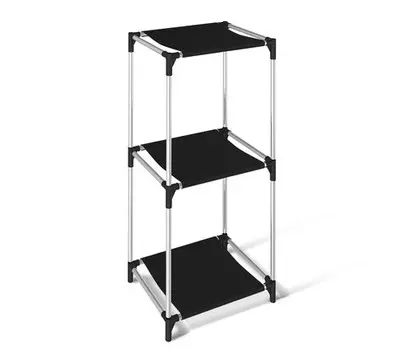 Этажерка Sheffilton SHT-SS7 черный/хром лак/черный (915706)