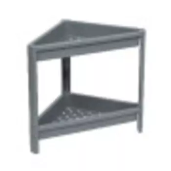 Этажерка Violet VIKEA 2-х ярус. серый (783218)