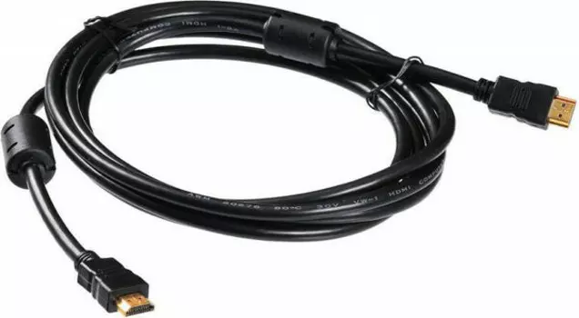 Кабель Buro HDMI 1.4 HDMI (m)-HDMI (m) 3м феррит.кольца черный (HDMI-19M-19M-3M-MG)