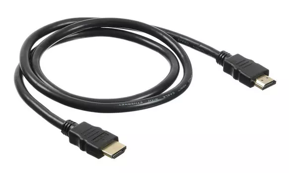 Кабель Buro HDMI 2.0 HDMI (m)-HDMI (m) v2.0 1м GOLD черный