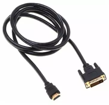 Кабель Buro HDMI (m)-DVI-D (Dual Link) (m) 1.8м GOLD черный