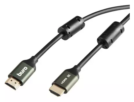 Кабель Buro HDMI (m)-HDMI (m) 3м феррит.кольца Позолоченные контакты черный (BHP-HDMI-2.1-3G)