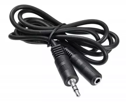 Кабель Buro Jack 3.5 (m)-Jack 3.5 (f) 1м черный (BAAC003-1)
