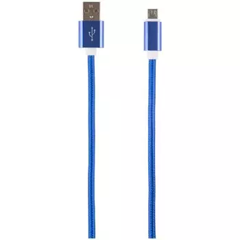 Кабель RedLine USB-micro USB (2м) нейлоновая оплетка, синий