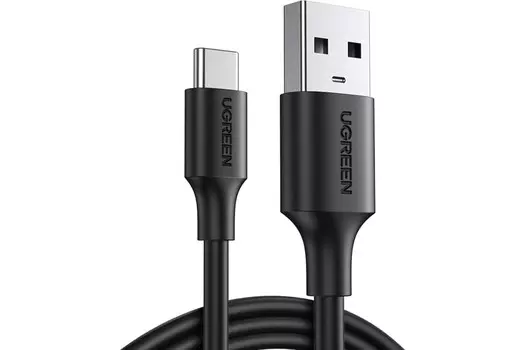 Кабель UGREEN USB-A 2.0 to USB-C Cable Nickel Plating 1.5m US287 Black (60117)