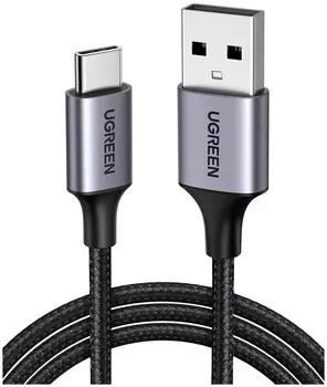 Кабель UGREEN USB-C Male to USB 2.0 Male Cable Aluminum Braid 3m US288 Space Gray (60408)