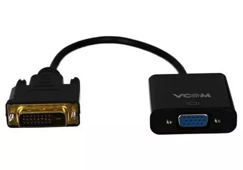Кабель VCOM 0.15м DVI(24+1)-M to VGA-F (CG491)