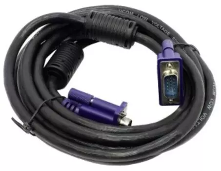 Кабель VCOM 3м SVGA 15M-15M 2 фильтра (VVG6448-3MO)
