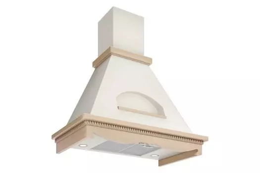 Каминная вытяжка Elikor Бельведер 90П-650-П3Д бежевый / дуб неокр