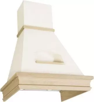 Каминная вытяжка Elikor Бельведер Валенсия 90П-650-П3Д бежевый/дуб неокрашенный