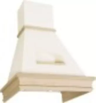 Каминная вытяжка Elikor Бельведер Валенсия 90П-650-П3Д бежевый/дуб неокрашенный