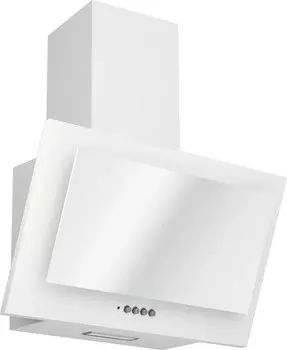 Каминная вытяжка Elikor Коралл 60П-430-К3Д белый/белое стекло