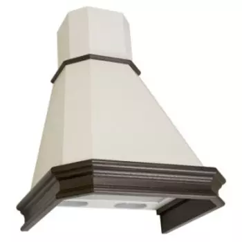 Каминная вытяжка Elikor Пергола 60П-650-П3Л бежевый / дуб венге