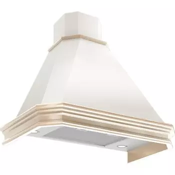 Каминная вытяжка Elikor Пергола 90П-650-П3Л бежевый/дуб неокр. съемное