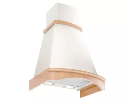 Каминная вытяжка Elikor Ротонда 60П-650-П3Л бежевый / дуб неокр.съемное