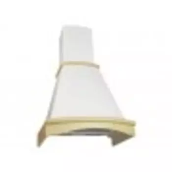 Каминная вытяжка Elikor Ротонда 60П-650-П3Л бежевый / дуб белый патина золото