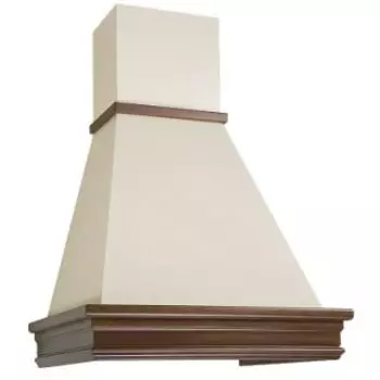 Каминная вытяжка Elikor Вилла Валенсия 90П-650-П3Д топленое молоко / бук орех