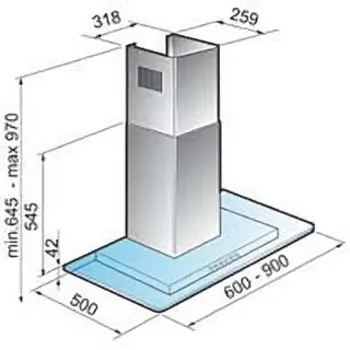 Каминная вытяжка Korting KHC 6956 X