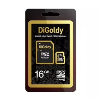 Карта памяти Digoldy microSDHC 16GB Class10 (+ адаптер SD)