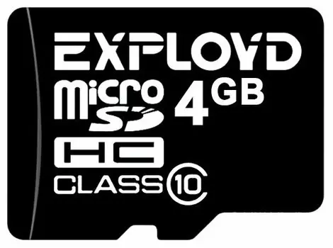 Карта памяти EXPLOYD MicroSDHC 4GB Class10