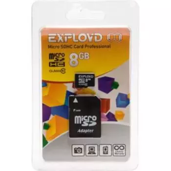 Карта памяти Exployd MicroSDHC 8GB Class10