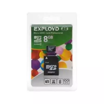 Карта памяти Exployd MicroSDHC 8GB Class4