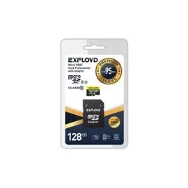 Карта памяти EXPLOYD MicroSDXC 128GB Class10 (+ адаптер SD)