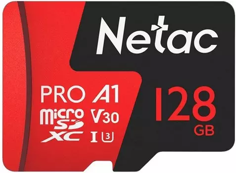 Карта памяти Netac Extreme Pro P500 microSDXC 128Gb Class10 (NT02P500PRO-128G-R) + adapter