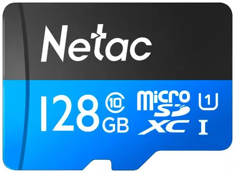 Карта памяти Netac microSDHC P500 128Gb Class10 (NT02P500STN-128G-R) + adapter