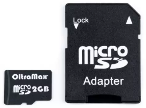 Карта памяти Oltramax MicroSD 2GB (+ адаптер SD)