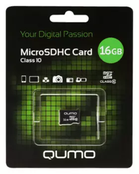 Карта памяти Qumo MicroSDHC 16GB QUMO Class 10 без адаптера (21616)
