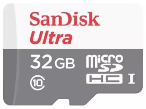 Карта памяти Sandisk microSDHC 32Gb Class10 SDSQUNR-032G-GN3MA Ultra Light + адаптер