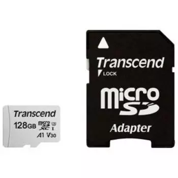 Карта памяти Transcend microSD 128GB TS128GUSD300S-A ( + adapter)