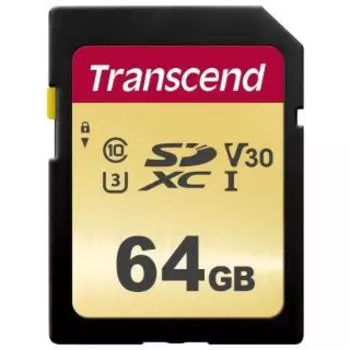 Карта памяти Transcend SD 64GB TS64GSDC500S