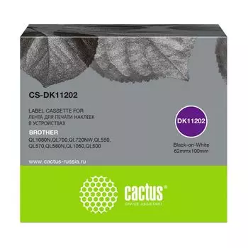 Картридж Cactus CS-DK11202 черный (лента)