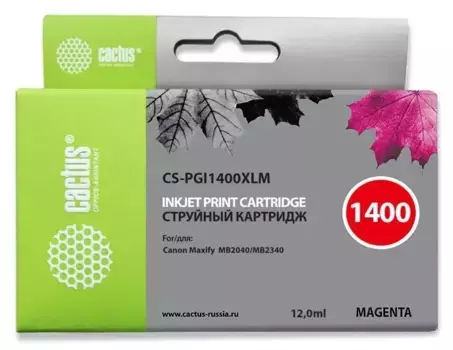 Картридж Cactus CS-PGI1400XLM пурпурный