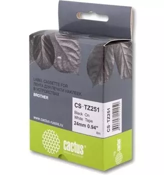 Картридж Cactus CS-TZ251 BLACK (лента)