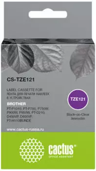 Картридж Cactus CS-TZE121 черный