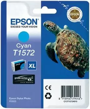 Картридж Epson C13T15724010 голубой