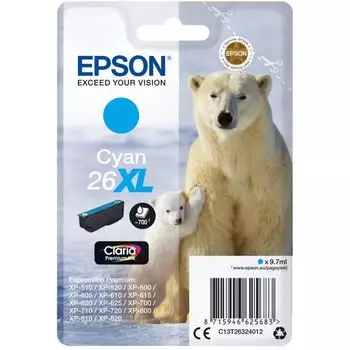 Картридж Epson C13T26324012 (T2632) голубой