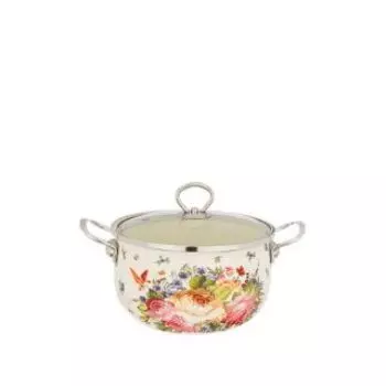 Кастрюля Agness 915-100 РОСКОШНЫЙ САД бежевый